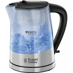 Russell Hobbs Purity Wasserkocher 1 l 2200 W Schwarz, Silber, Transparent