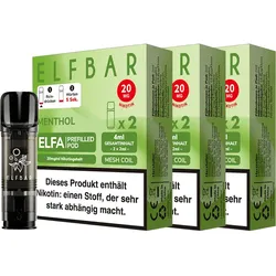 ELFBAR ELFA Prefilled Pod x 2 - Menthol 2.0% , 3er Pack