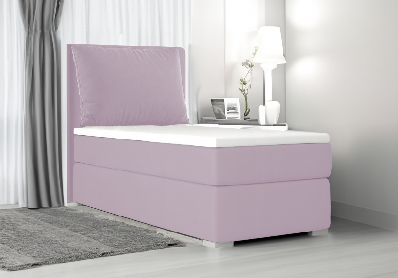 Boxspringbett, Kinderbett SUZI MINI ,OHNE Topper, Jugendbett Federkern , 80x200 cm ,(Rosa: ITAKA 38)