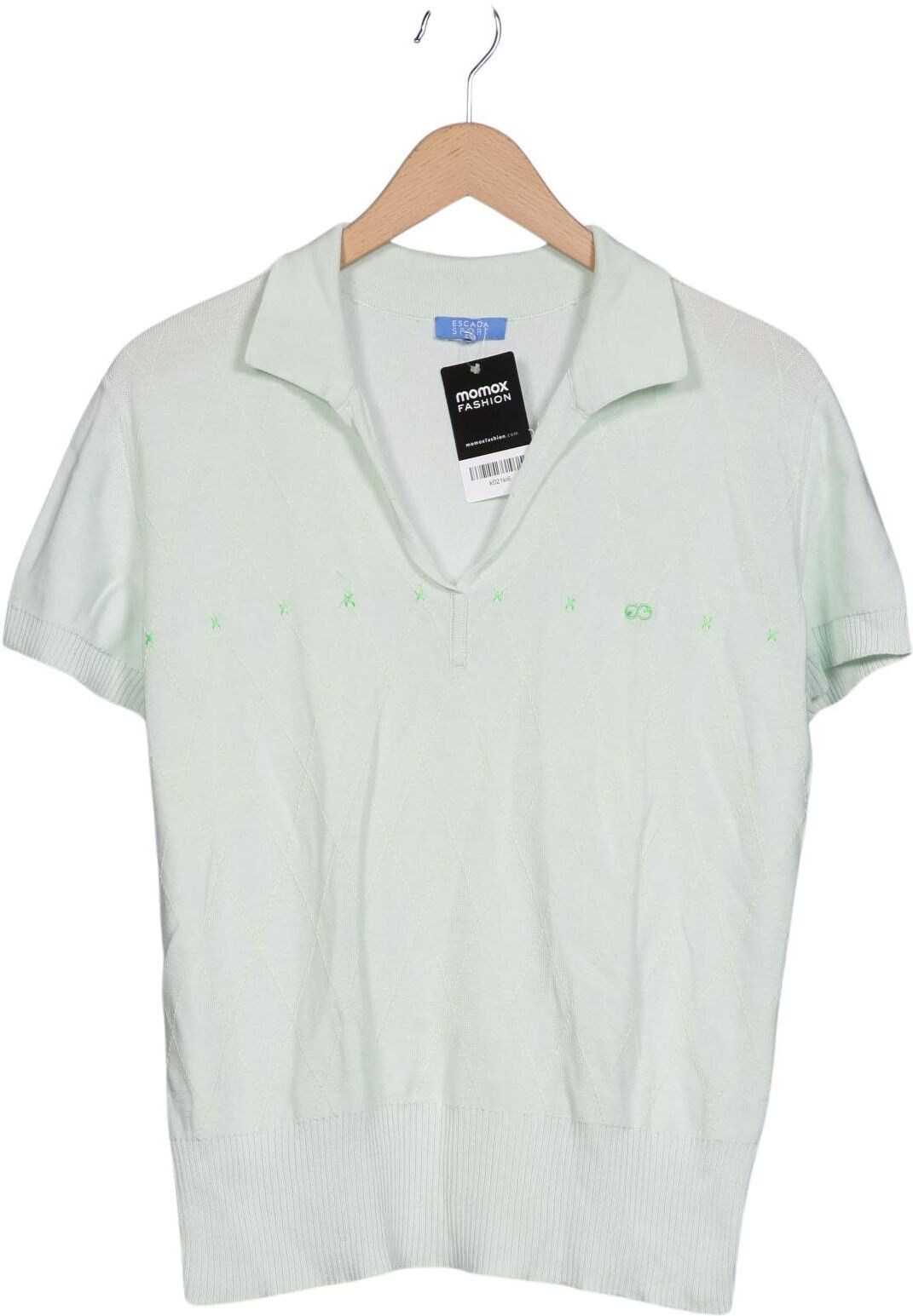 Escada Sport Damen Poloshirt, Hellgrün, Gr. L, Baumwolle - Second Hand