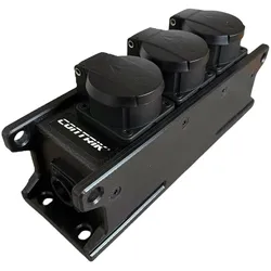 Contrik, Steckdosenleiste, 1027449 1 Stück Steckdosen-Verteiler Schwarz (CEE 7/3)