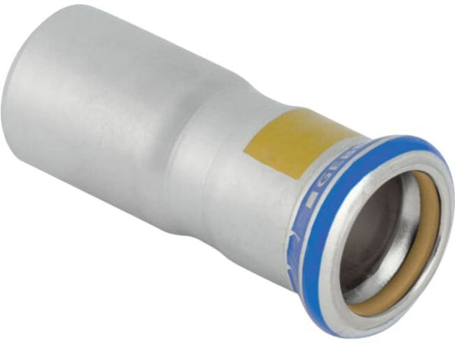 Geberit Réducteur de gaz Mapress d= 28x18mm, avec embout d'insertion, acier inoxydable (34119)