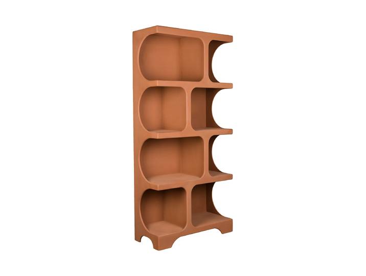 Grosses Design Regal „Dundee“ Terracotta Dutchbone