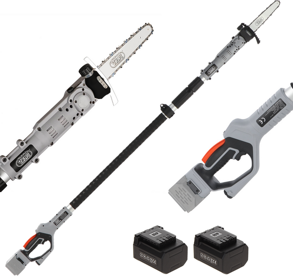 Volpi KVS7100P - Perche élagueuse à batterie sur perche télescopique - 2x 21.6V 4.0Ah