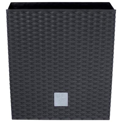 Blumentopf PROSPERPLAST "Rato low", grau (anthrazit), H:26,6cm T:26,2cm, Kunststoff, Pflanzgefäße, BxTxH: 26,2x26,2x26,6 cm