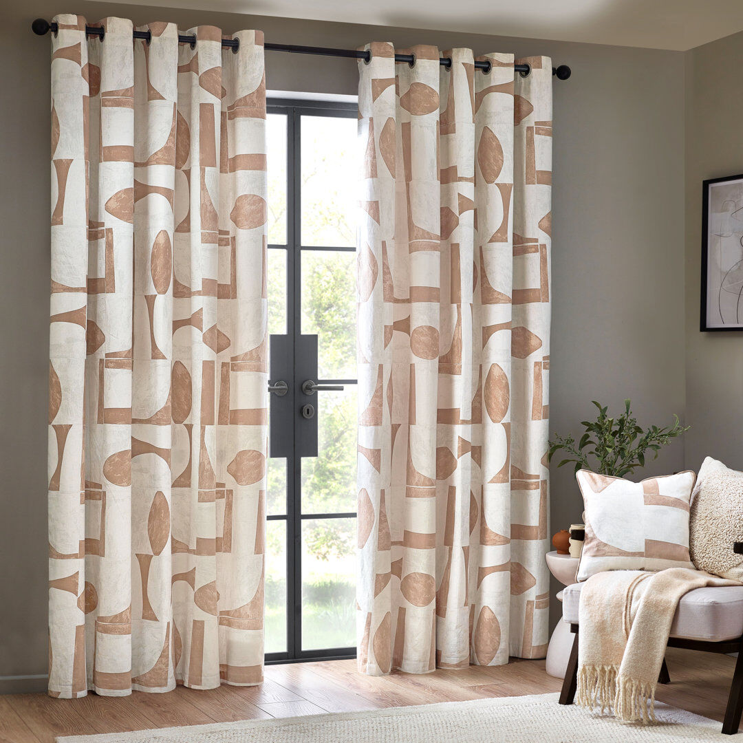 Metro Candiance Room Darkening Curtain Pair Clay 168" W x 183" L