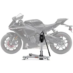 Zentralständer EVOLIFT® für Yamaha R1 (RN49) 17-19 Shadow Edition (Grundfarbe: Grau) Ohne Ohne Mit Steckdosenhalterung Mit Werbeschild