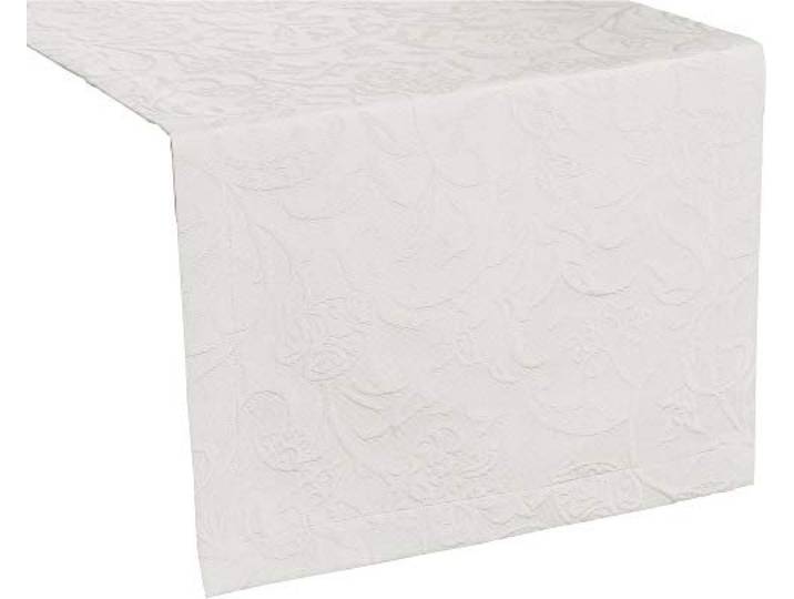 Pichler CORDOBA_050/150_BW hochwertig und bügelfrei - Gedeckläufer 50 x 150 cm brillantweiß