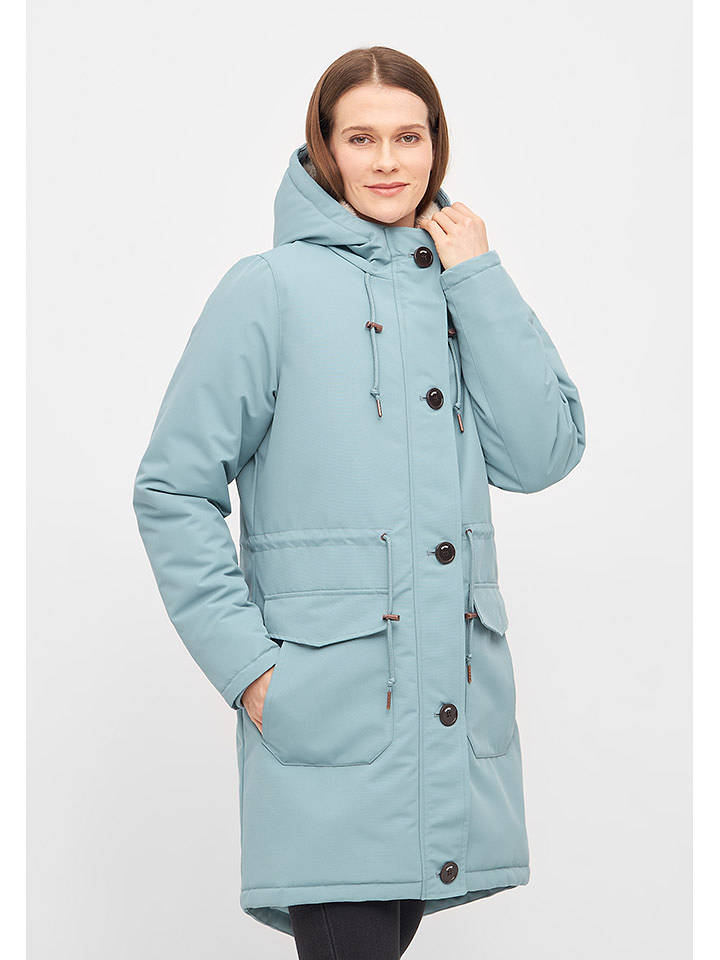 Derbe Regenparka in Hellblau - 38
