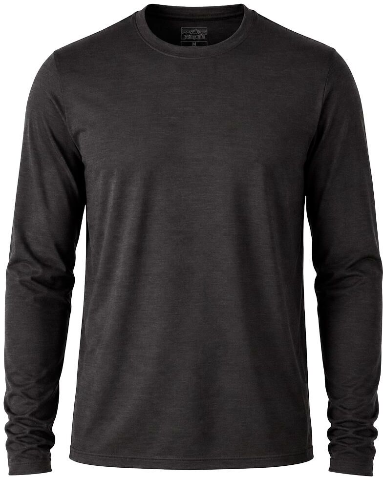Patagonia  - Cap Cool Merino LS Blend Black - M - Tee-shirt de rando