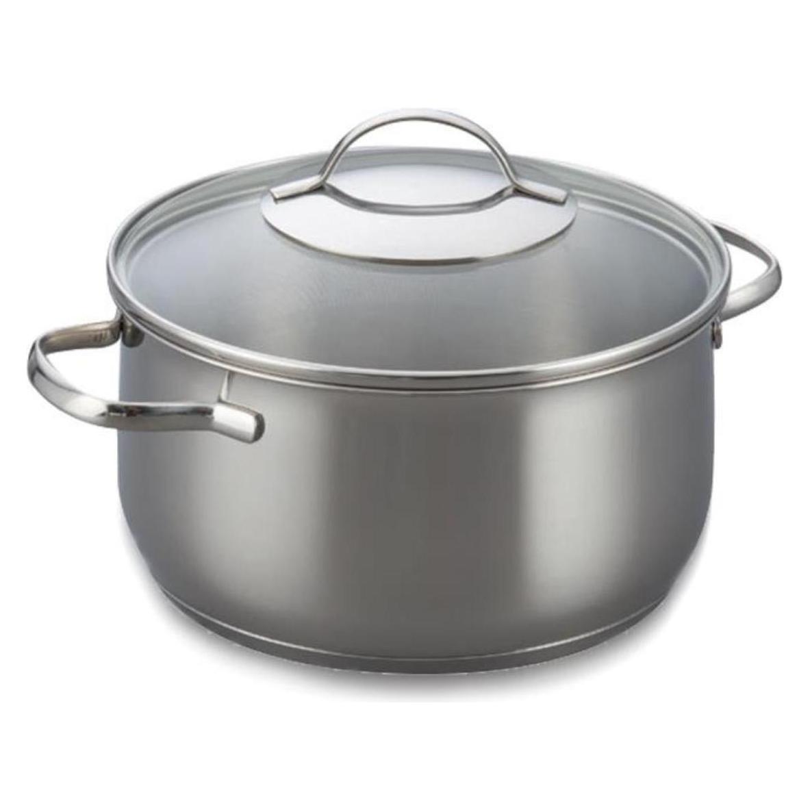 Kelomat Riess Fleischtopf mit Glasdeckel 20 cm (Kochtopf, Edelstahl) (32744934)
