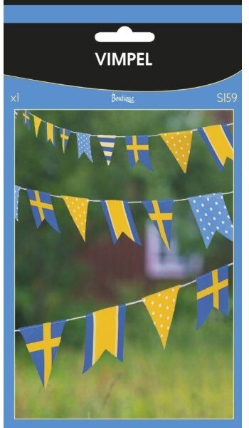 No-Name Guirlande/vimpel, Svensk Flag, 2,5m.