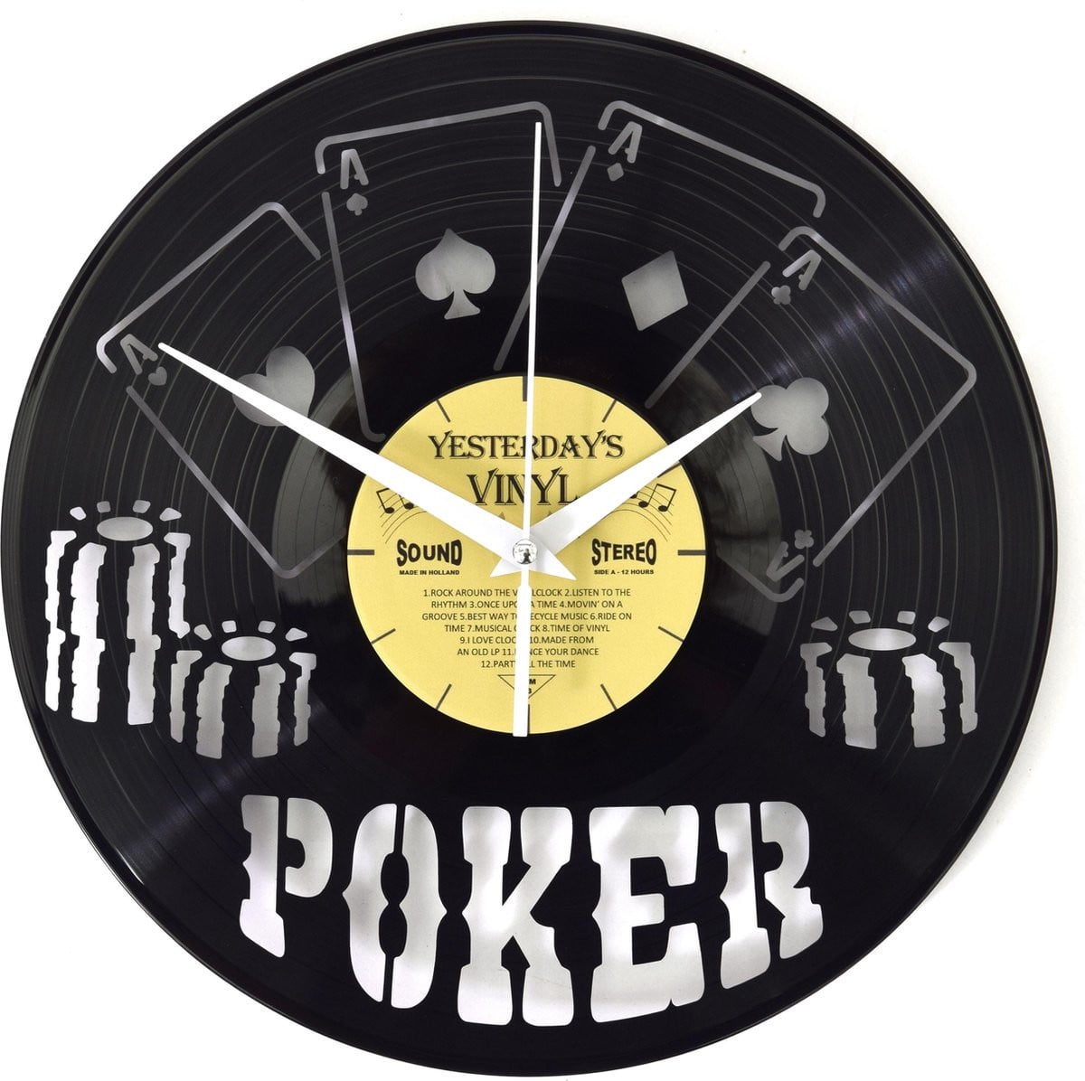 Yesterdays Vinyl Klok Pokeren - 30 cm