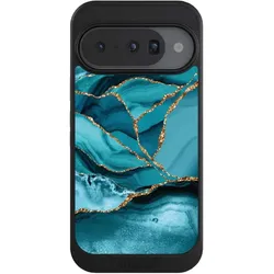 Nivocase Hülle für Google Pixel 10 Handyhülle NIVOcore Case Schwarz Edelstein Glitzer Look Marmor (Google Pixel 10), Smartphone Hülle, Schwarz