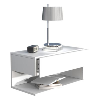 Nachttisch VCM "Wandschublade Wand Hänge Nachttisch Usal XL 60cm", weiß, B:60cm T:32cm, Tische, Nachttisch