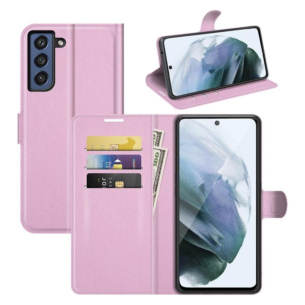 Cover-Discount Galaxy S21 FE - Leder Etui Hülle rosa (Samsung Galaxy S21 FE) (101236322E)
