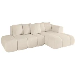 ECKSOFA Ottomane Rechts CLOUD-L-v1 280x185x90 Beige Cord