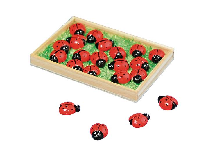 Rayher Polyresin-Marienkäfer Grau-Rot