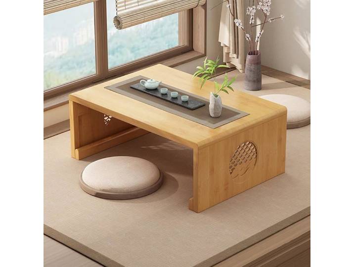 Table À Thé Chinoise En Bambou Table Basse Pliante Japonaise Table De Méditation Tatami Pliante Portable Basse Salon Décoration In