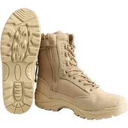 Mil-Tec Tactical YKK®-Zip, Schuhe - Beige (Khaki) - 7 US