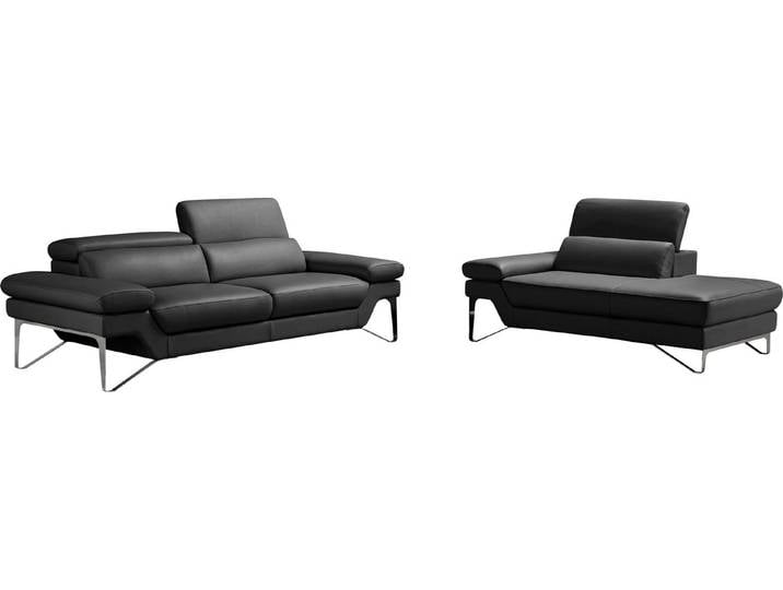 Egoitaliano Polstergarnitur Princess Design und Sitzkomfort im Einklang, bequem und hochwertig, Set aus 2,5 Sitzer und freitehende Ottomane, Kopfstützen verstellbar