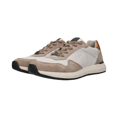 Sneaker SALAMANDER, Herren, Gr. 42, Textil, beige (beige, kombiniert), Leder, Schuhe Sneaker, Schnürschuh, Halbschuh, Freizeitschuh