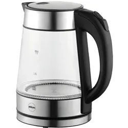 Eldom C510B Lumi Wasserkocher 1 7 l 2200 W Weiss, Wasserkocher, Silber