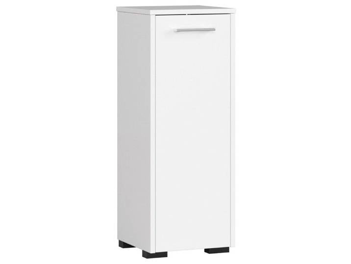 Colonne basse de salle de bain - 1 porte - 30x30x82 cm - Meuble de rangement - Armoire sdb - Blanc