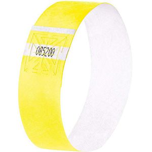 Sigel Einlassbänder EB213, Super Soft, aus Tyvek, neongelb, 120 Stück