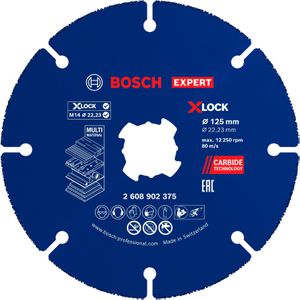Bosch Trennscheibe Expert Multi Material Carbide, X-Lock, für Holz, Kunststoff und Gips, 125 x 1,2 mm