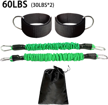 Multicon Wholesale Hub Fitness Ankle Ankle Buckle Leg Muscle Trainer Hip Joint Training Leg Strap Hook Leg Stand Anti Breaking Firmly Tension Rope Set green 60lbs