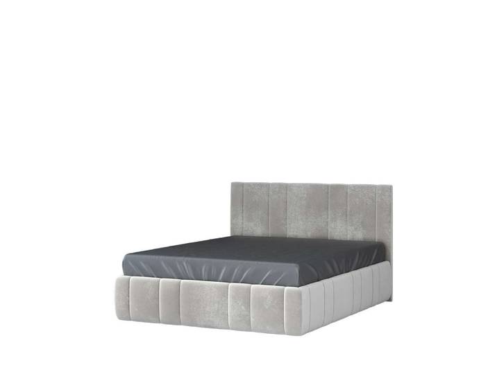 Bettgestell GOODPRODUCT Invictus , grau, B:325cm H:105cm, Betten, Bettgestell, mit breitem gepolstertem Kopfteil, Lattenrost und Bettkasten