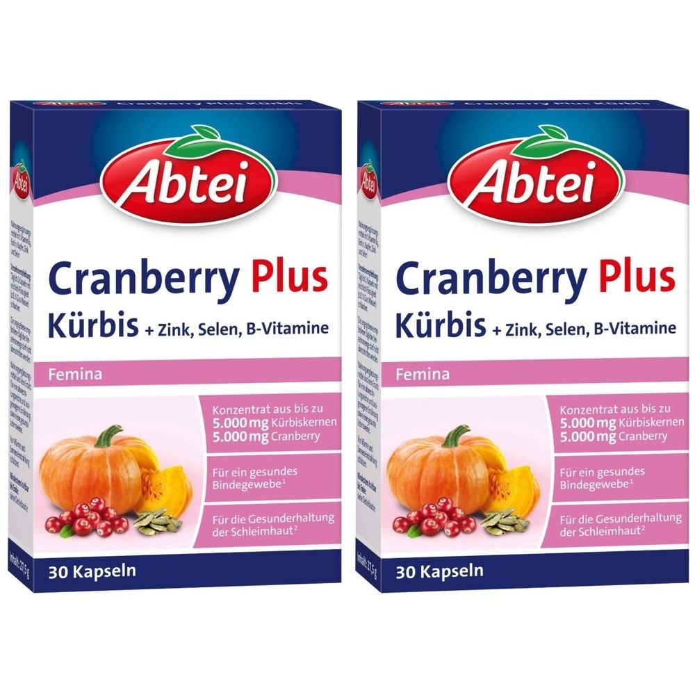 Abtei Kürbis Plus Cranberry Kapseln 2x 2x30 St