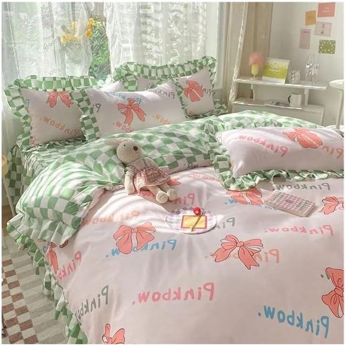Dekbedovertrek Set met Aantrekkelijk Printontwerp in Multicolor voor Slaapkamer Decoratie