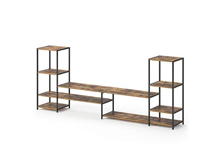 Vicco Lowboard Fyrk, Antikholz, 226 x 93 cm, mit offenen Ablageflächen zur Aufbewahrung von Mediengeräten