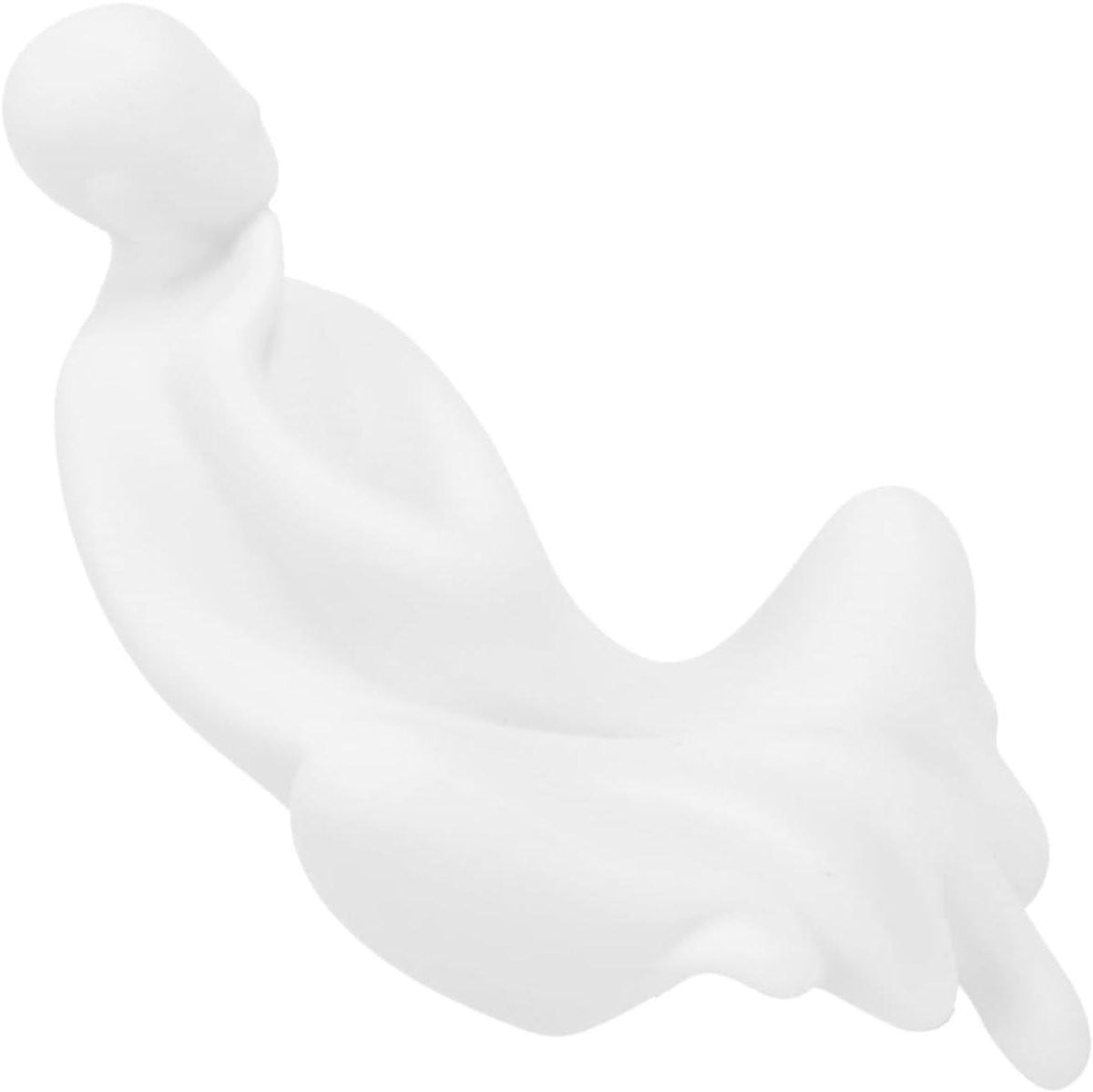 Wit Keramisch Boeddhabeeld Ornament voor Zen Decoratie - 5 x 3,5 cm
