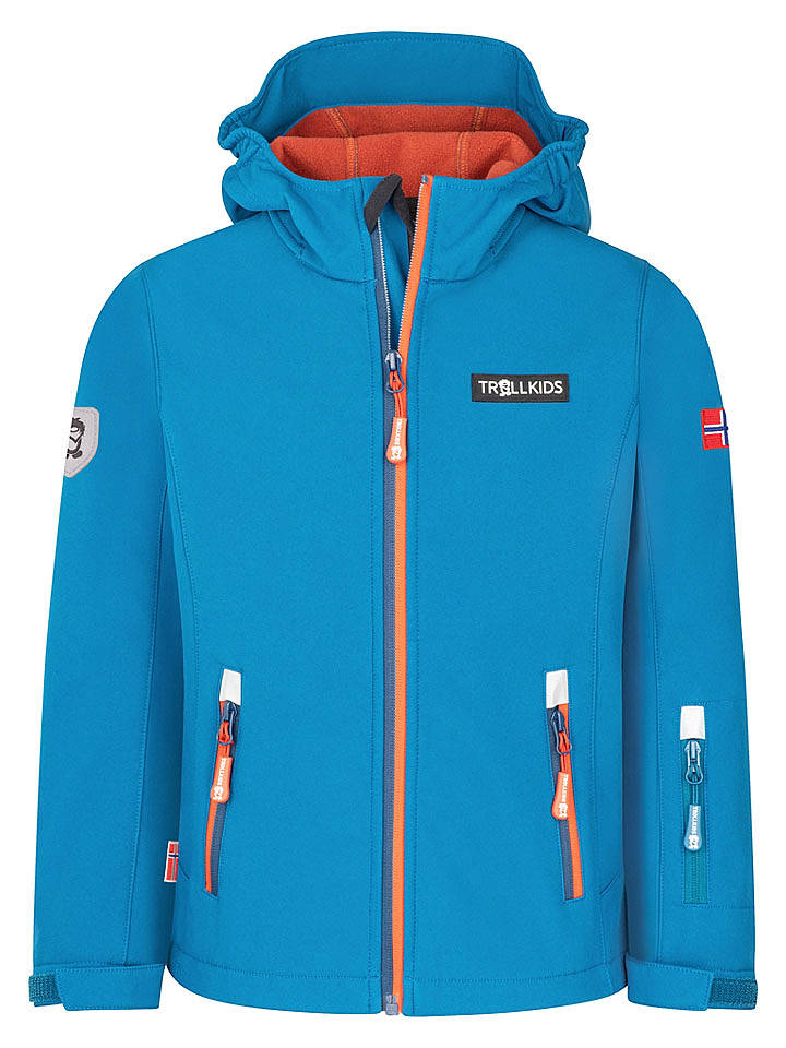 Trollkids Softshelljacke "Oslofjord" in Blau - 164