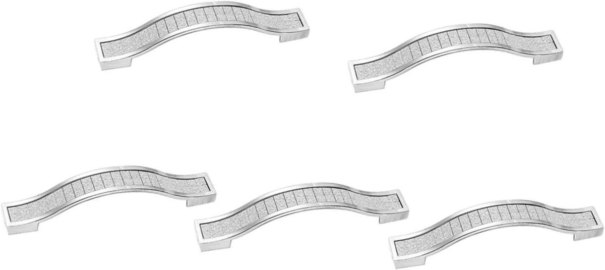 Set van 5 zilveren kastgrepen in Europees design voor lades en meubels