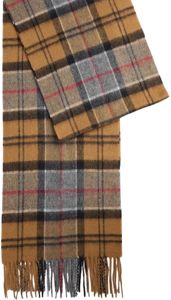 Barbour SCIARPA CASHMERE TARTAN uomo crema USC0002 TU