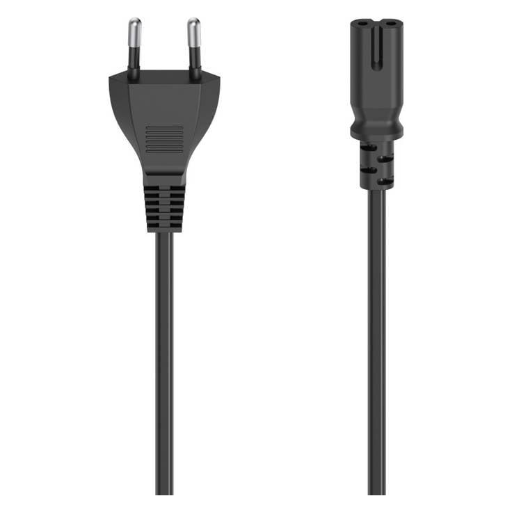 Hama Netzkabel, Euro-Stecker - 2-pol.-Kupplung (Doppelnut), 0,75 m (0.75 m) (00200731)