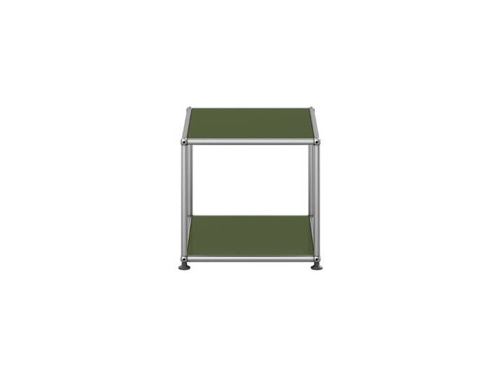 USM Haller Beistelltisch M21 olivgrün offen T 418 cm 52.3x39x41.8