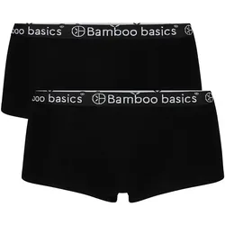 Bamboo basics Damen Hipster IRIS, 2er Pack - Panty, atmungsaktiv, Single Jersey Schwarz / S