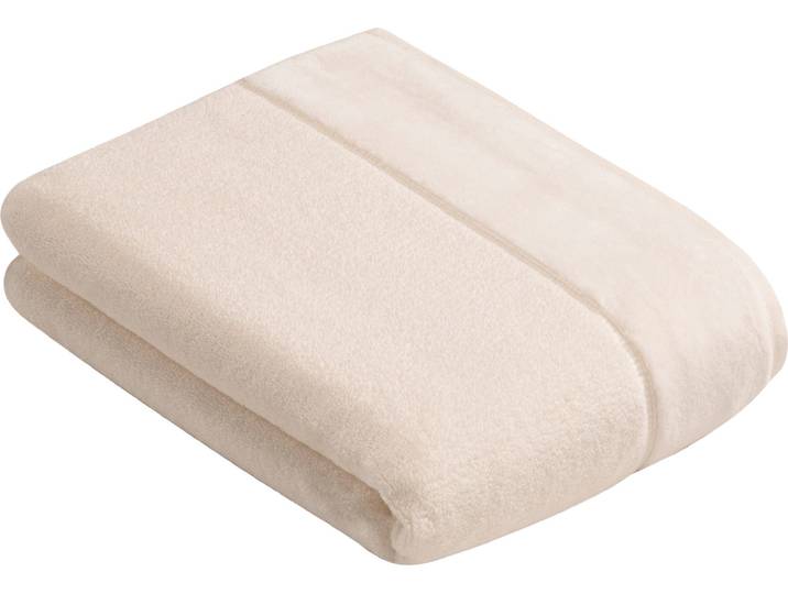 Badetuch VOSSEN Pure , weiss (ivory), B:67cm L:140cm, Frottier, Obermaterial: 100% Baumwolle, Handtücher, Badetuch, Baumwolle & VEGAN, mit eleganter Veloursbordüre