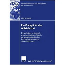 Ein Cockpit für den Aufsichtsrat, Fachbücher von Olaf B. Mäder