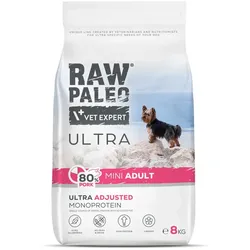 RAW PALEO Ultra Pork Mini Adult 8kg mit Schweinefleisch für ausgewachsene Hunde kleiner Rassen