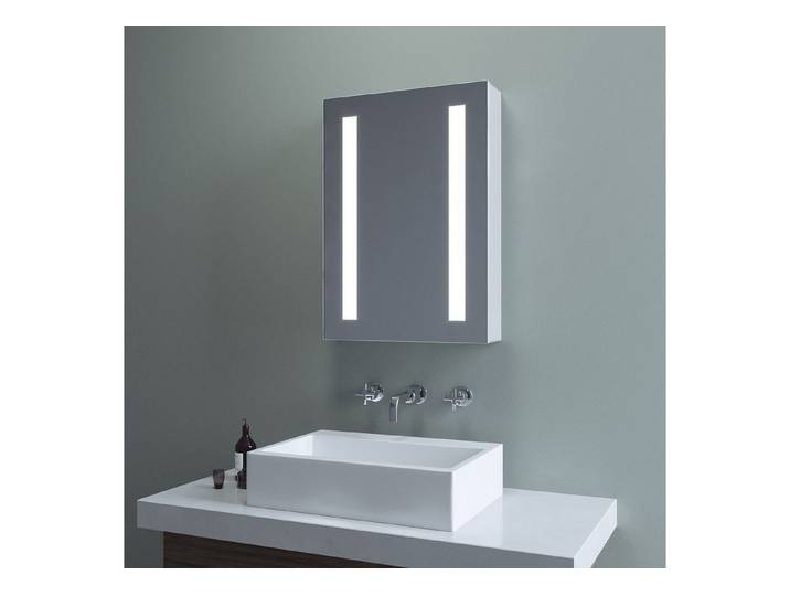 AQUABATOS Spiegelschrank Spiegelschrank Bad mit Beleuchtung Badezimmerschrank Badspiegel (2 Glaseinlegeböden,Beschlagfrei, IR-Sensor,Dimmbar,Memory-Funktion,IP44)