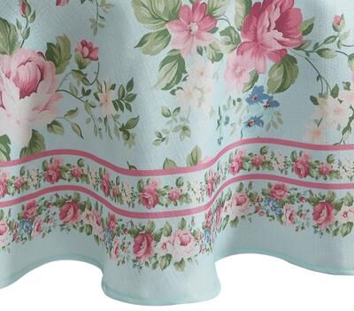 Threadmade Vintage Floral Garden Tablecloth