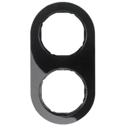 Hager WLD9200BG Rahmen 2fach Serie R.Classic Kunststoff schwarz glänzend