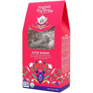 EnglishTeaShop Tee Super Berries, BIO, Früchtetee, 30 g, 15 Pyramidenbeutel