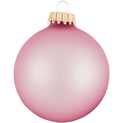Weihnachtsbaumkugel KREBS GLAS LAUSCHA "CBK50005, Weihnachtsdeko, Christbaumschmuck, Christbaumkugeln Glas", rosa, Ø:6,7cm, Glas, Weihnachtsbaumkugeln
